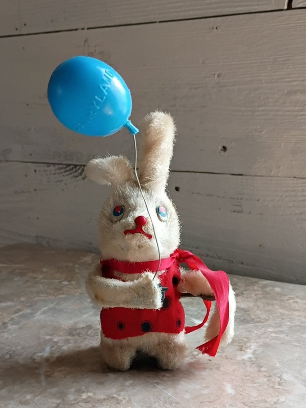 CREEPY BUNNY 1950's WORKING. And A Free Creepy Glass Bunny.